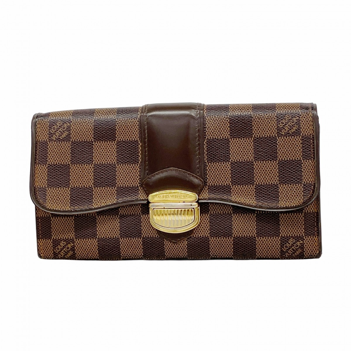 ★最終価格★SALE【6fa0310-k】ルイヴィトン 長財布 ダミエ ポルトフォイユシスティナ N61747 エベヌ【中古】レディース