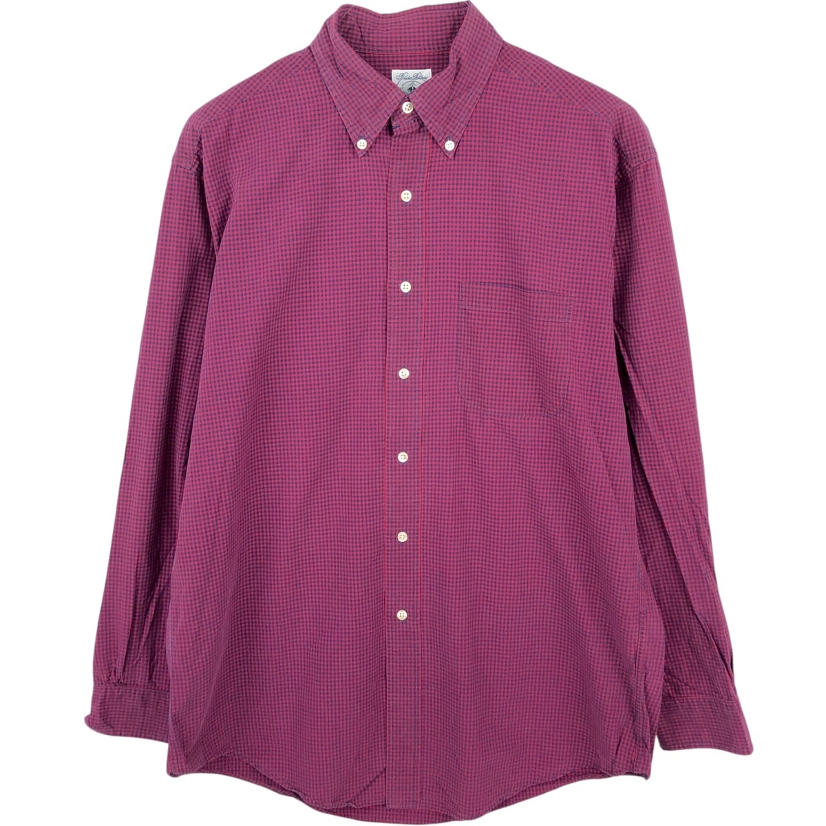 古着 ブルックスブラザーズ Brooks Brothers Est.1818 SPORT SHIRT 長袖 ボタンダウンチェックシャツ メンズM相当/eaa662570