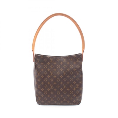 ルイ・ヴィトン LOUIS VUITTON ルーピングGM ショルダーバッグ バッグ PVCコーティングキャンバス レザー モノグラム レディース ブラウン系 M51145 【中古】