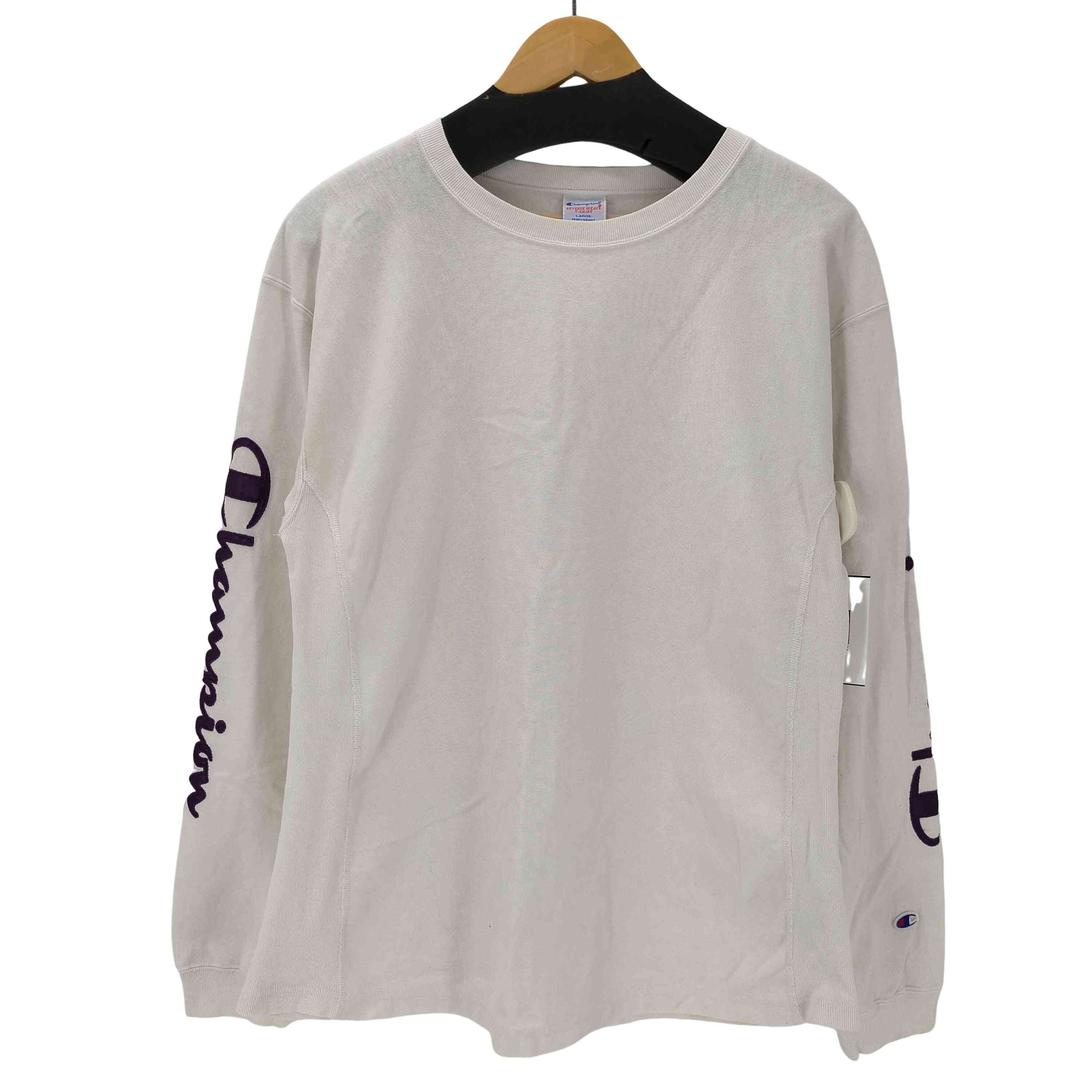 REVERSE WEAVE リバースウィーブ 袖アップリケ 長袖 Tシャツ カットソー ロンT【1142000950370】