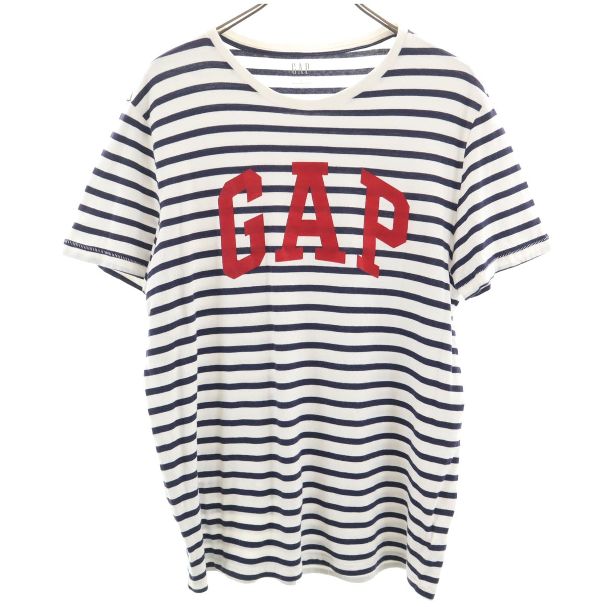 GAP ギャップ ボーダー柄 半袖 Tシャツ L ホワイト
