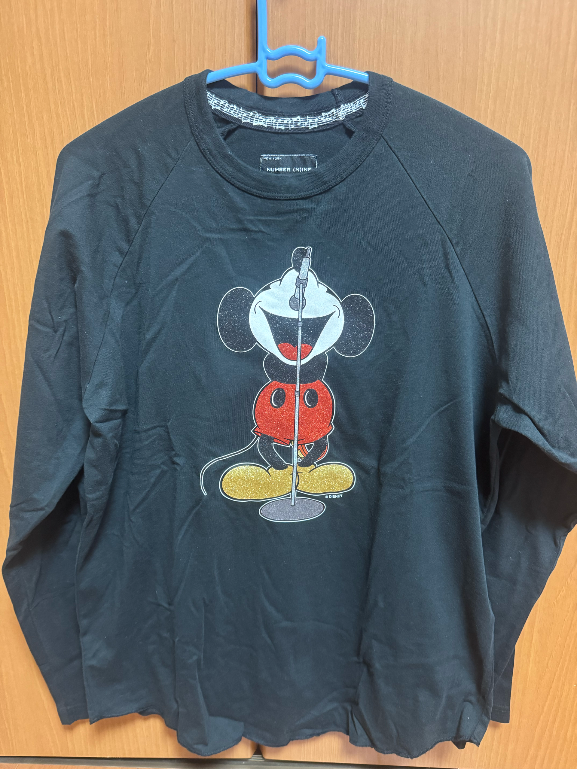 Supreme x Number (N)ine x Mickey Mouse Raglan L/S Top "Black"