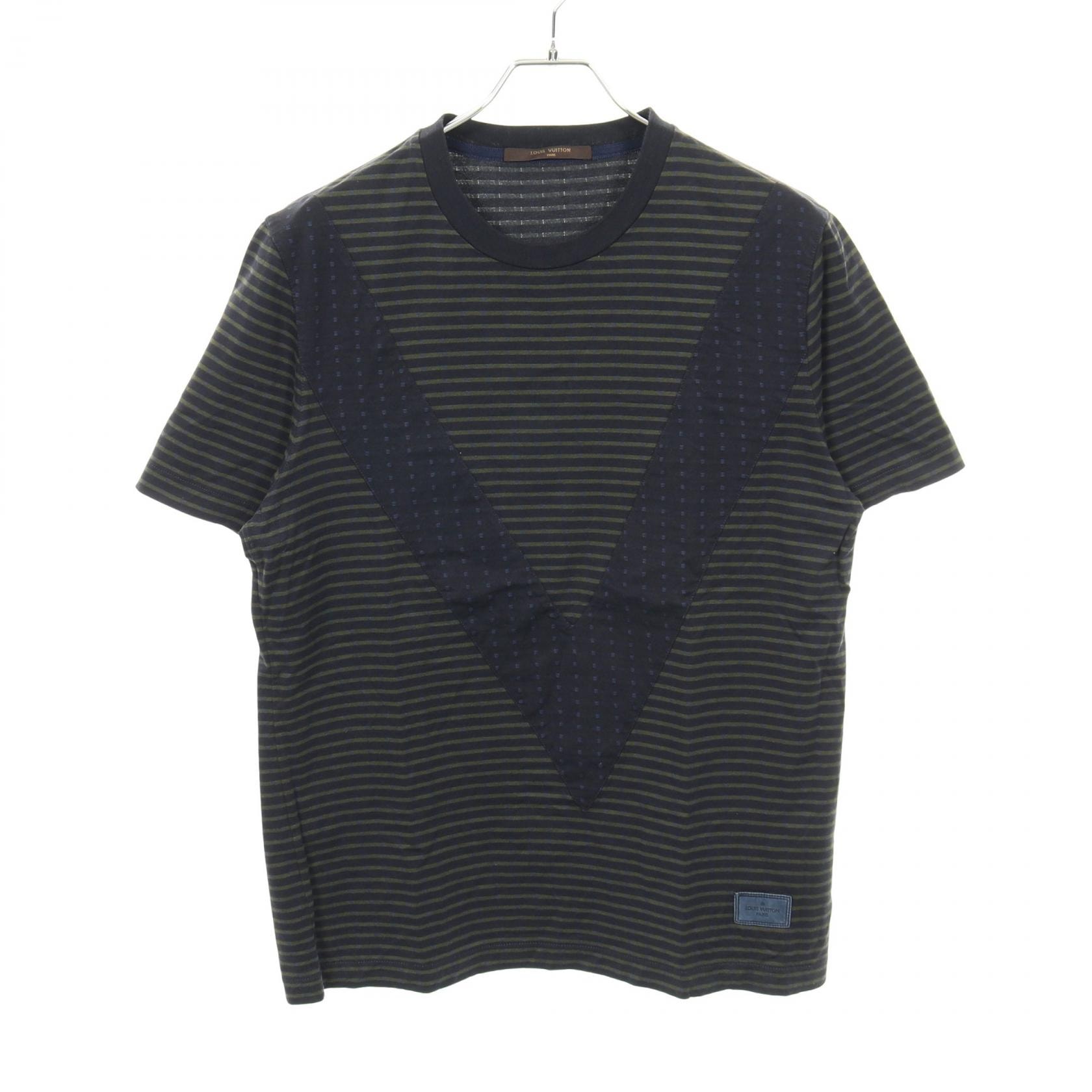 ルイ・ヴィトン LOUIS VUITTON 半袖Tシャツ 衣料品 トップス コットン メンズ ネイビー系 / グリーン系 M142M H6Y07WJ16 【中古】