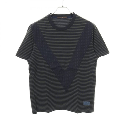 ルイ・ヴィトン LOUIS VUITTON 半袖Tシャツ 衣料品 トップス コットン メンズ ネイビー系 / グリーン系 M142M H6Y07WJ16 【中古】