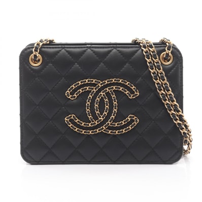 シャネル CHANEL マトラッセ ココマーク ショルダーバッグ バッグ ラムスキン(羊革) レディース ブラック系 AS1750 【中古】