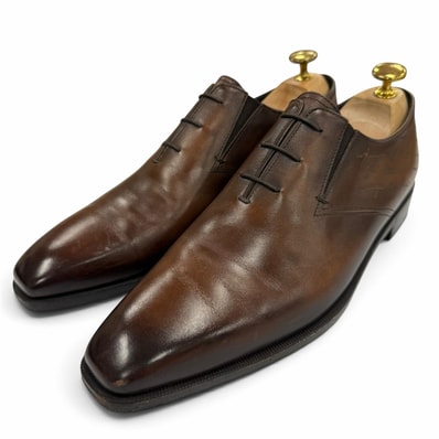 美品 ベルルッティ レザーシューズ ブラウン メンズ 7.5