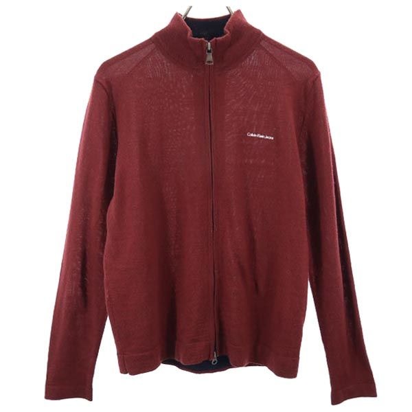 Calvin klein Jeans カルバンクラインジーンズ ジップ ジャケット M ボルドー