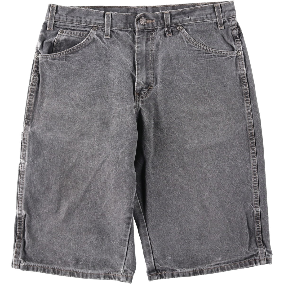 古着 ディッキーズ Dickies ブラックデニムペインターショーツ ハーフパンツ メンズw34相当/eaa658794