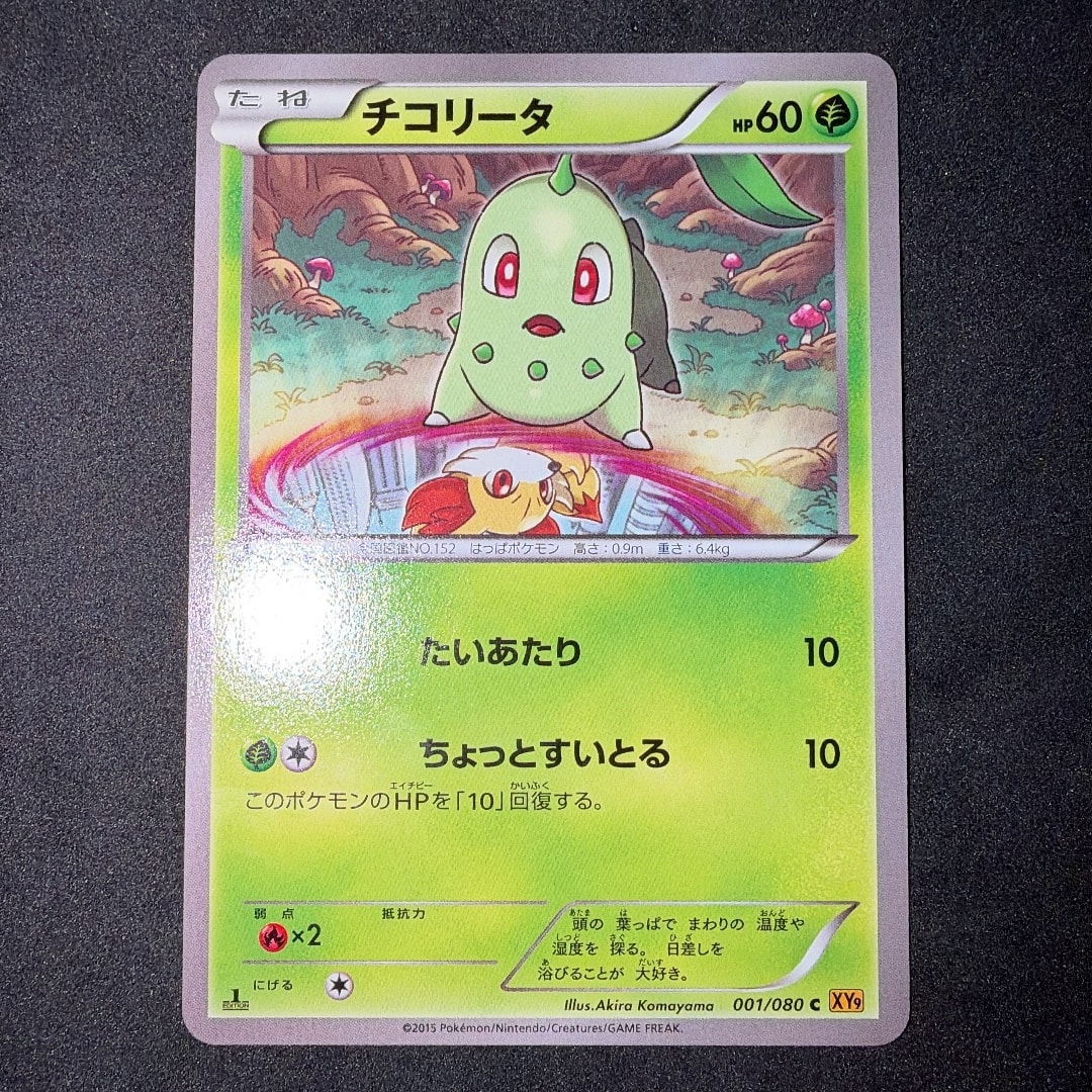 チコリータ C :1ED [XY9 001/080](拡張パック「破天の怒り」)