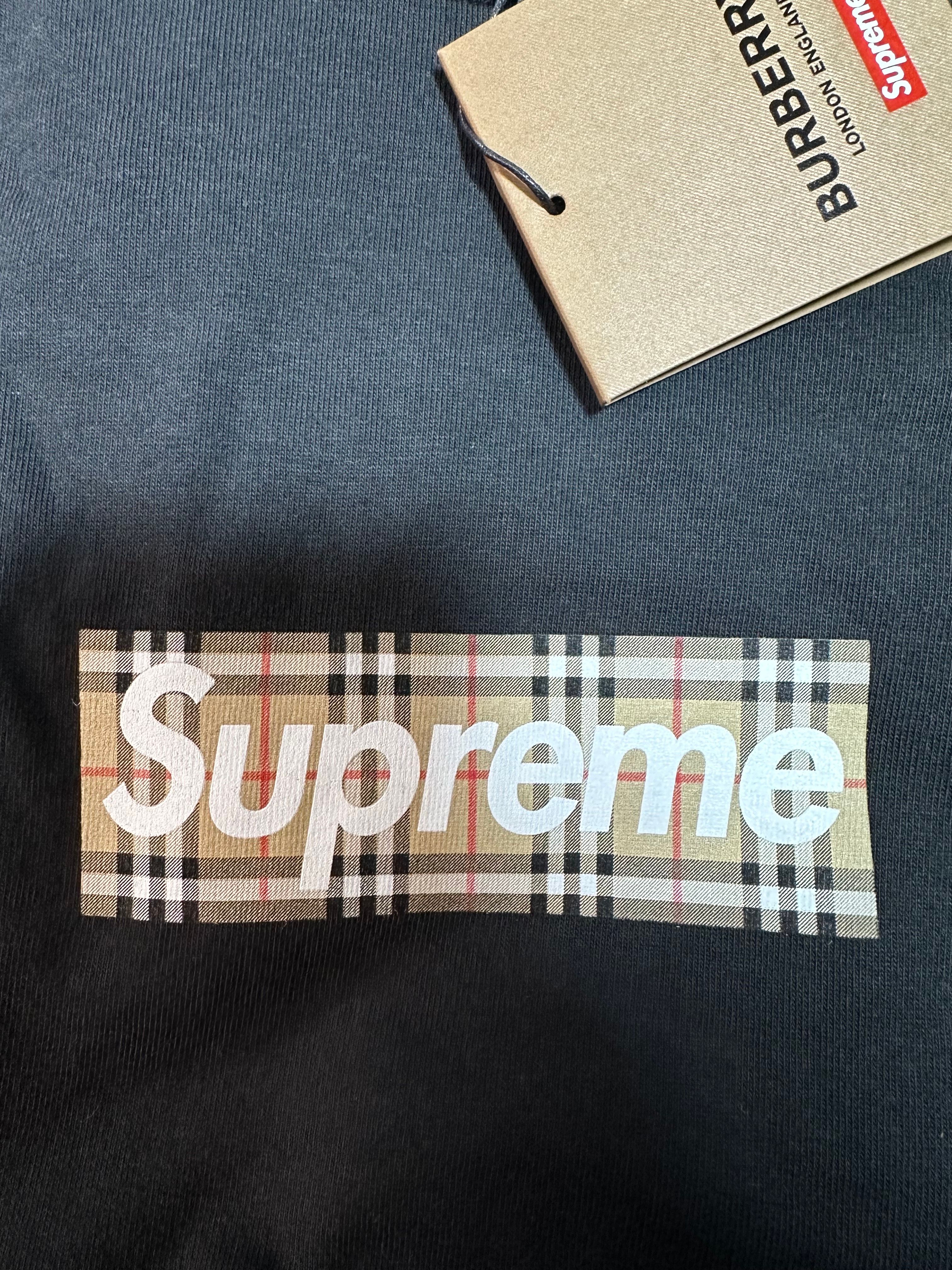Supreme / Burberry Box Logo Tee "Black"
