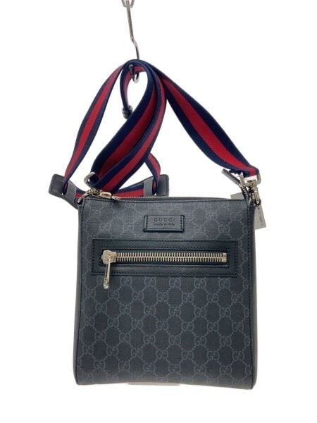GUCCI GG Supreme Canvas Messenger Bag "Black/Grey"