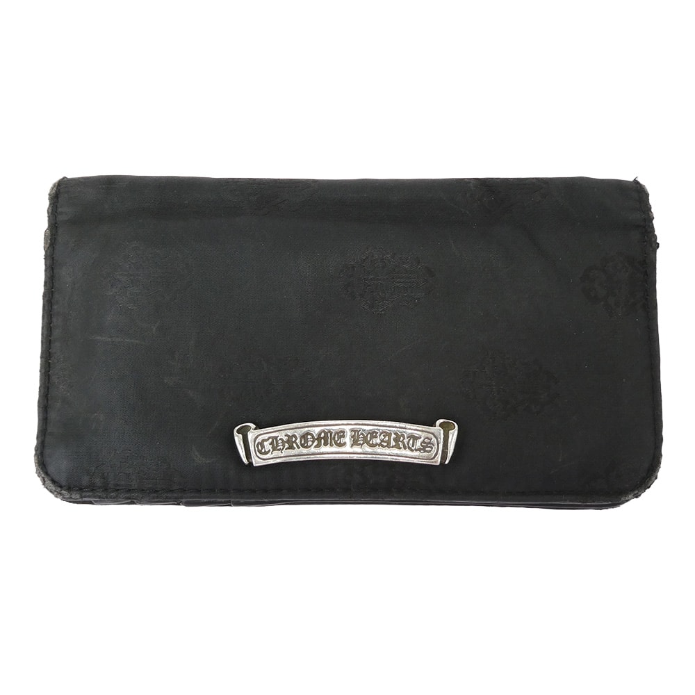 Chrome Hearts Scroll Label Nylon Wallet "Black"