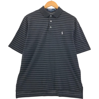 古着 ラルフローレン Ralph Lauren POLO by Ralph Lauren GOLF FIT 半袖 ボーダー ポロシャツ メンズM相当/eaa557438
