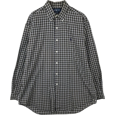古着 ラルフローレン Ralph Lauren BLAKE 長袖 ボタンダウンチェックシャツ メンズL相当/eaa649951