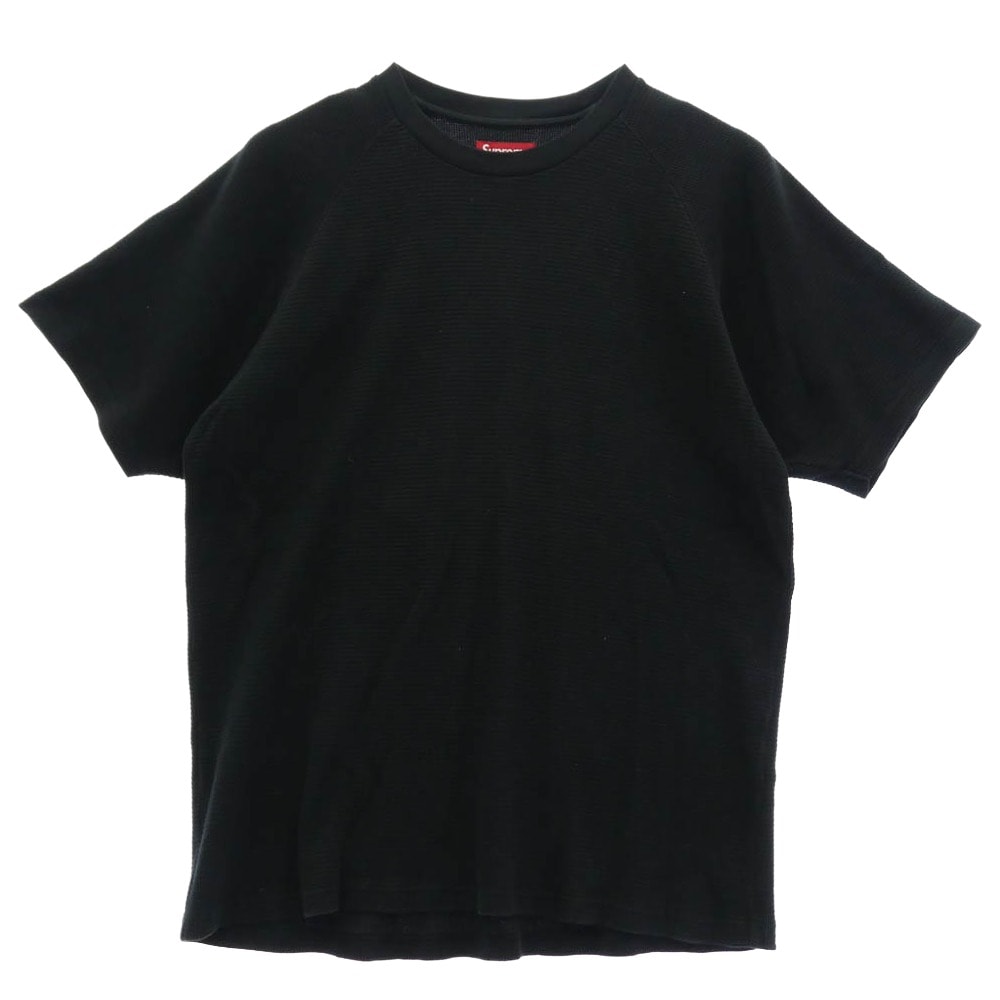 Supreme シュプリーム カットソー 24AW Stencil Thermal S/S Top ステンシル バックロゴ サーマル 半袖 カットソー ブラック系 L【中古】
