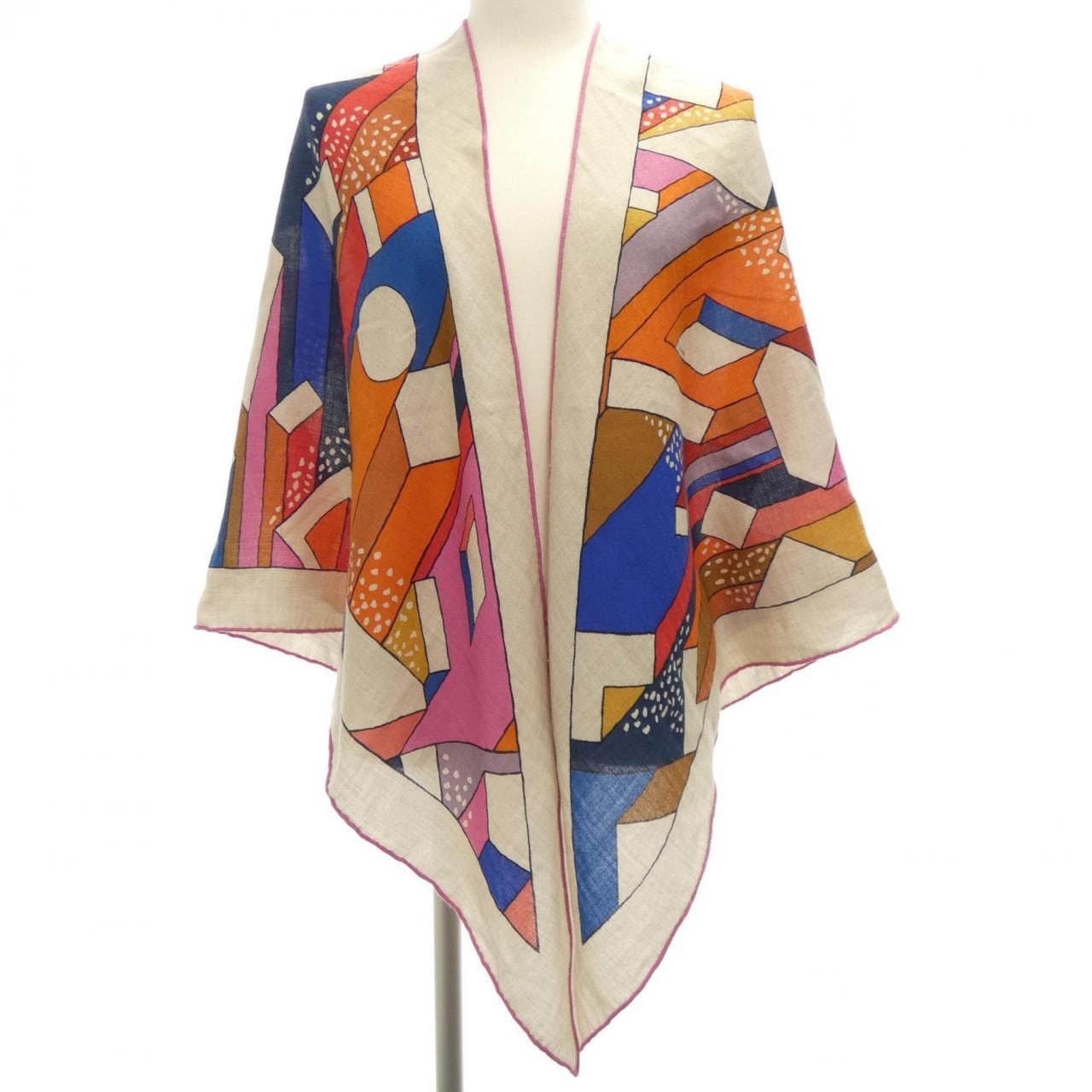 エルメス HERMES ON A SUMMER DAY H363048S トライアングルジェアン ショール