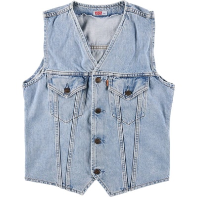 古着 90年代 リーバイス Levi's 70606-0283 オレンジタブ デニムベスト メンズL相当 ヴィンテージ/eaa603922