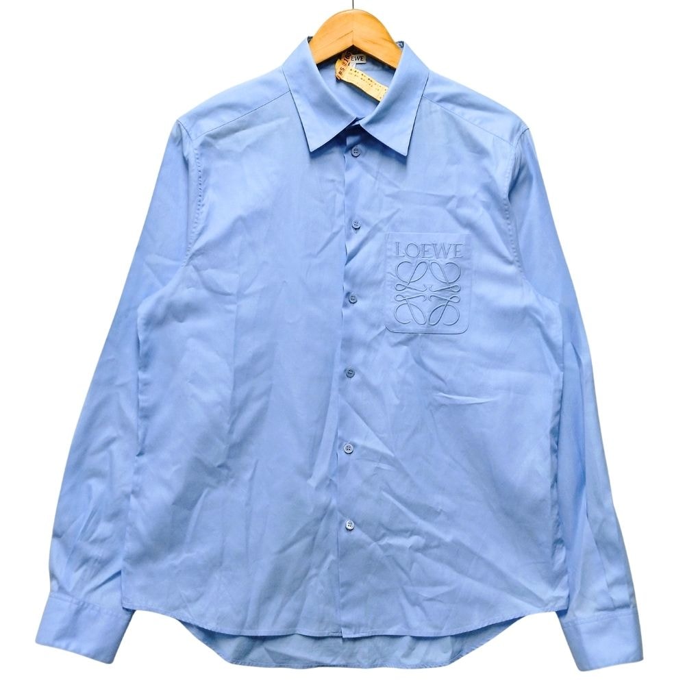 LOEWE ロエベ 品番 H526Y05WB1 ANAGRAM POCKET SHIRT レギュラーカラー 長袖シャツ 40714