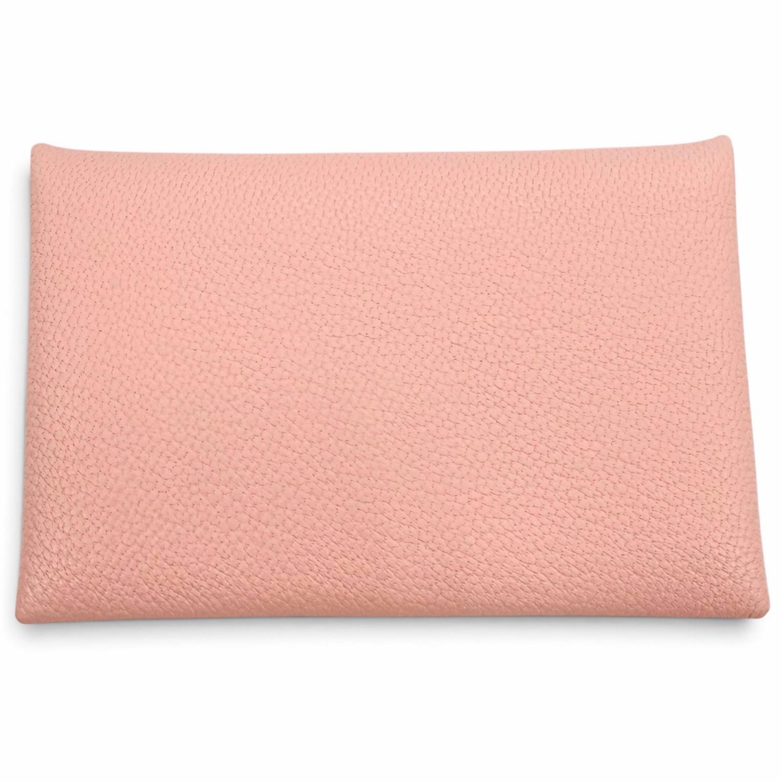 未使用品 エルメス カードケース カルヴィ ピンク レディース