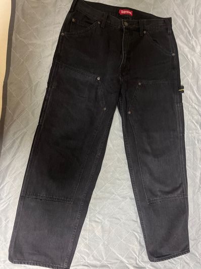 Supreme Double Knee Denim Painter Pant "Black"