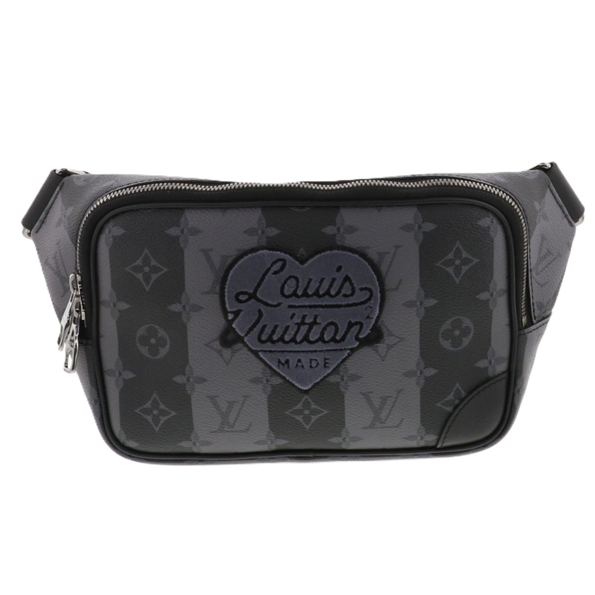 LOUIS VUITTON ルイ・ヴィトン モジュラー スリングバッグ LVスクエアード ボディバッグ M59338 モノグラムエクリプス グレー ブラック  メンズ【中古】