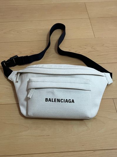 BALENCIAGA Everyday Canvas Belt Bag "White"