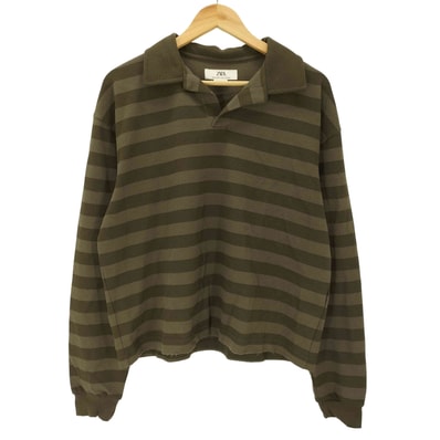STRIPED PIQU? POLO SHIRT ストライプ ボーダー ピケ スキッパー ポロ シャツ【1143921470916】