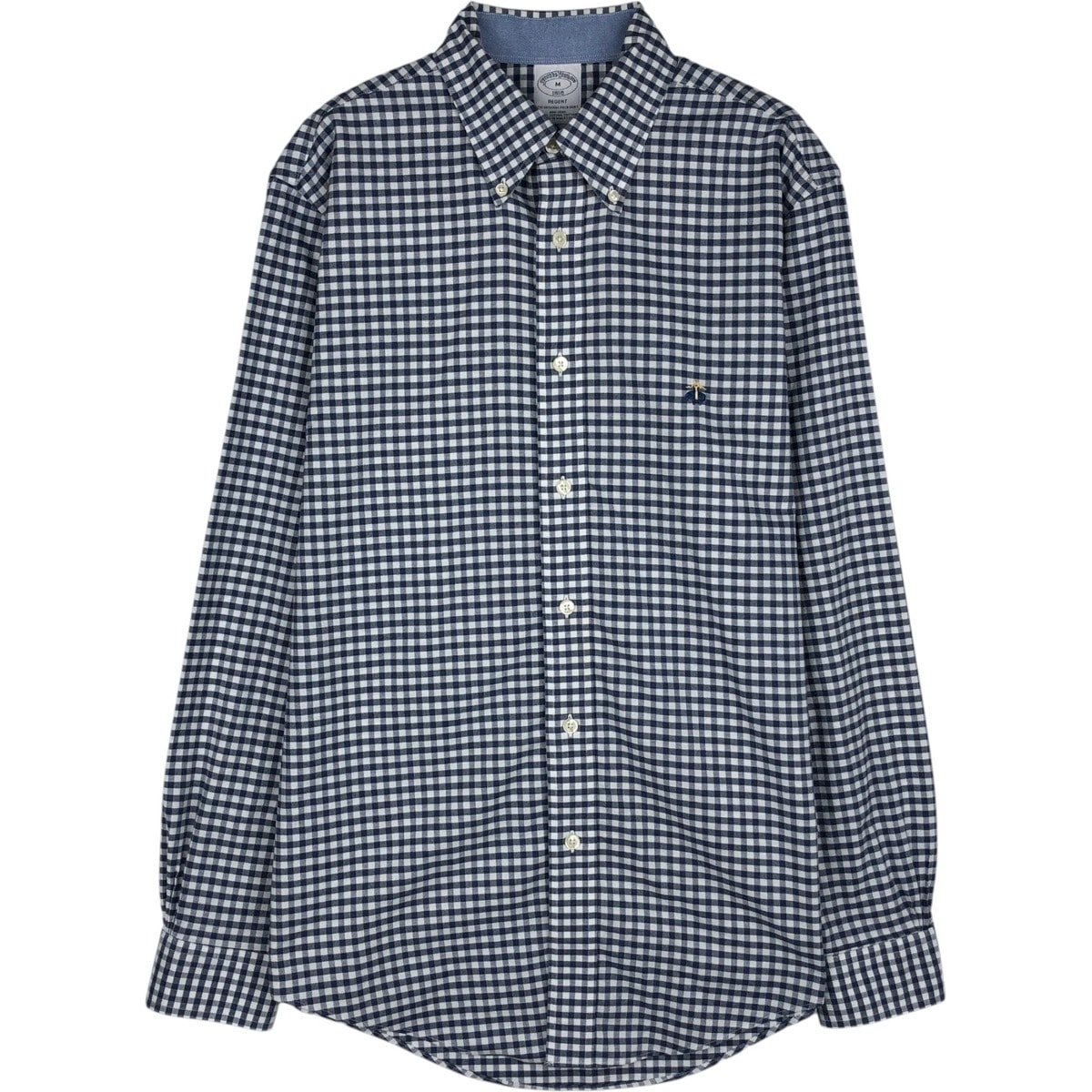 古着 ブルックスブラザーズ Brooks Brothers 1818 REGENT ギンガムチェック 長袖 ボタンダウンチェックシャツ メンズM相当/eaa646562