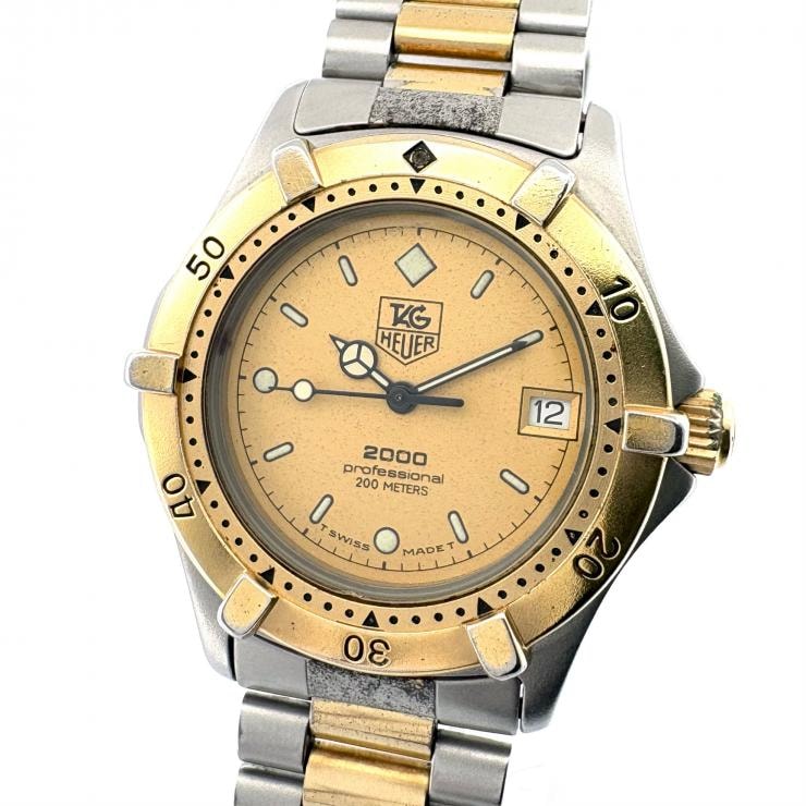 タグホイヤー TAG HEUER 腕時計 2000シリーズ プロフェッショナル デイト 40mm 964.013 ゴールド QZ SS/GP【鑑定済み】正規品