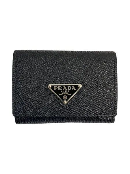 PRADA Small Saffiano Leather Wallet "Black"