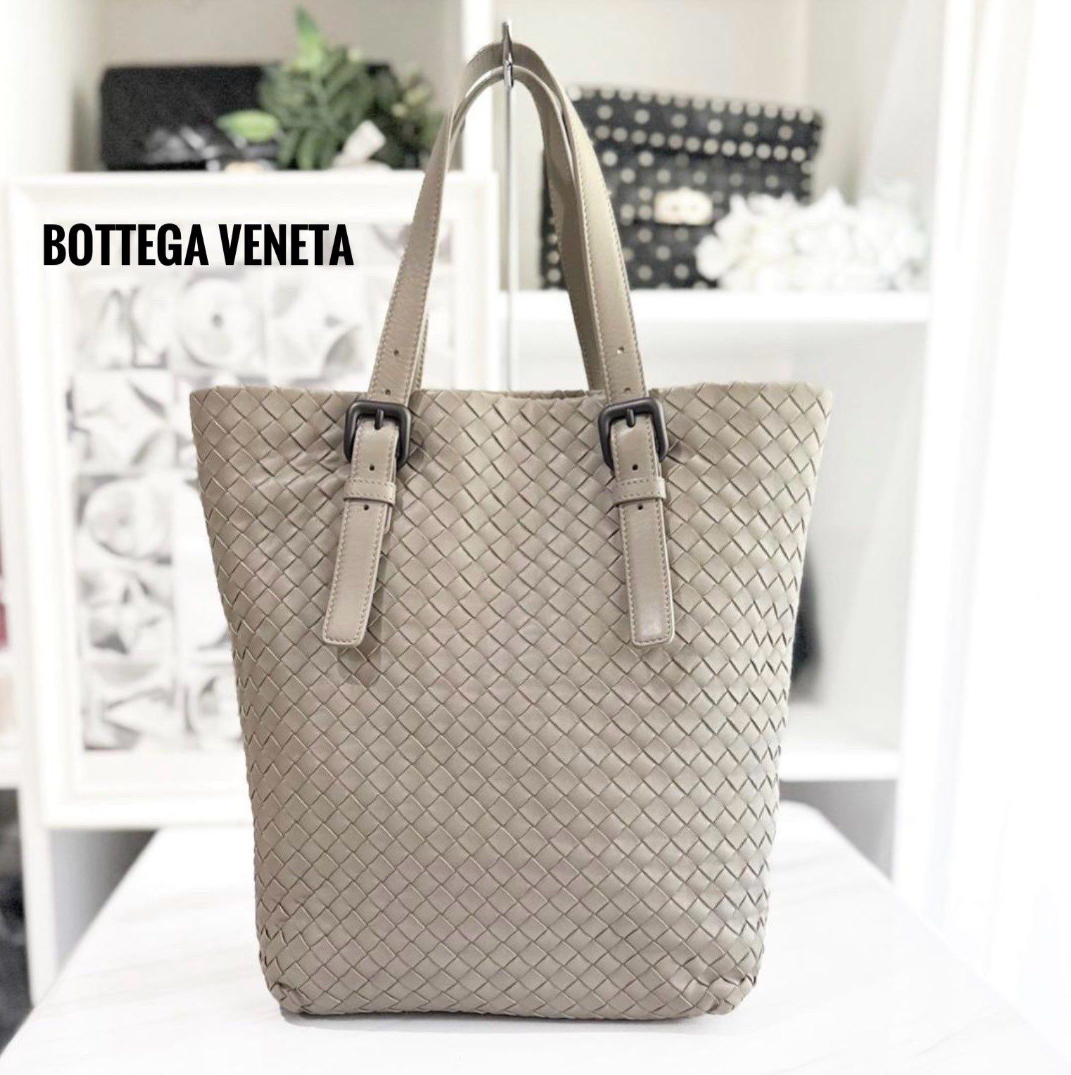 ボッテガべネタ イントレチャート トートバッグ ダークグレー