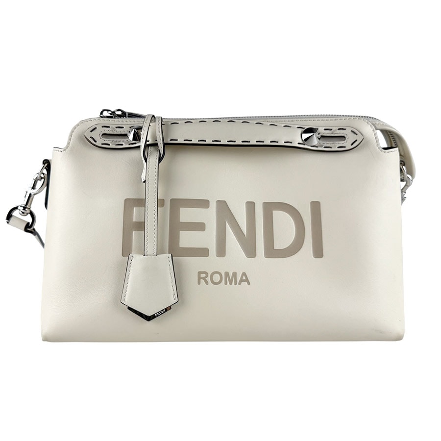 フェンディ FENDI ショルダーバッグ バイ ザ ウェイ ミディアム レザー アイボリー レディース 8BL146 AC9L【中古】 z8432