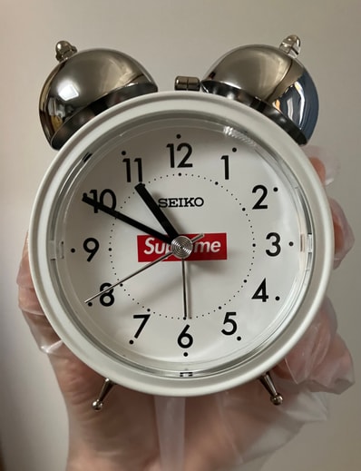 Supreme / Seiko Alarm Clock "White"