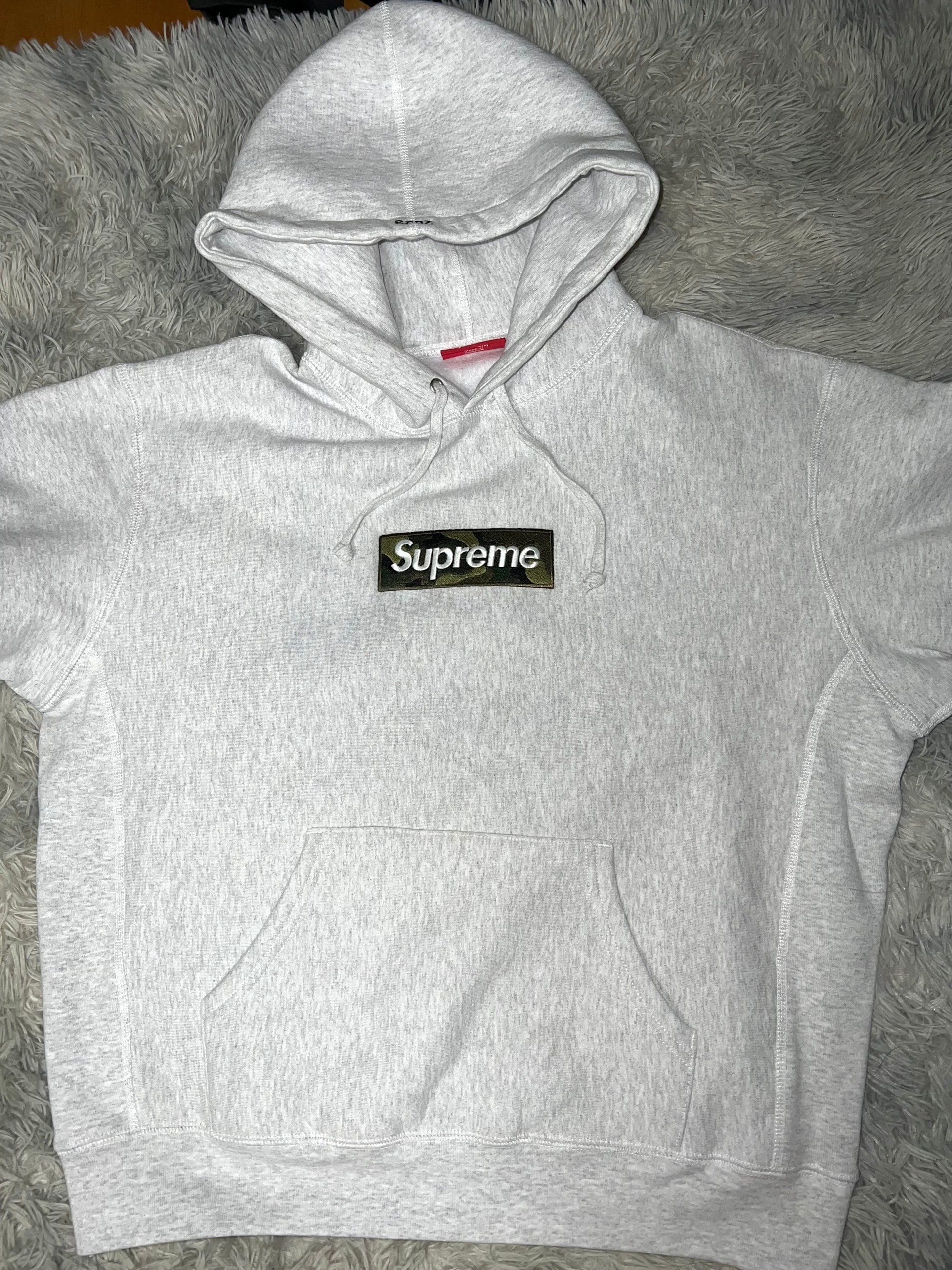 Supreme Box Logo Hooded Sweatshirt "Ash Grey" (23FW)