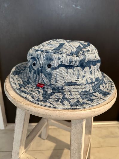 Supreme Fat Tip Jacquard Denim Crusher "Blue"