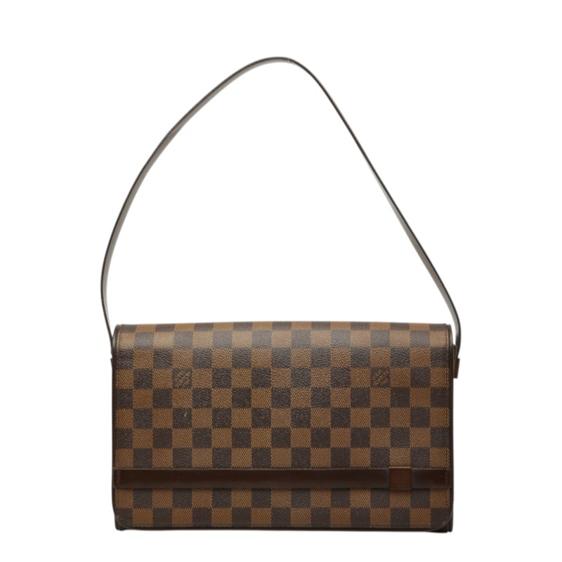 ルイ ヴィトン ダミエ トライベッカ ロン ショルダーバッグ N51160 エベヌ ブラウン PVC レザー レディース LOUIS VUITTON 【中古】