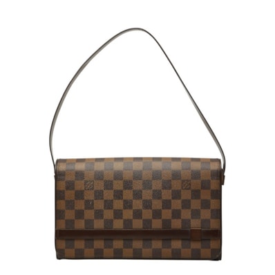 ルイ ヴィトン ダミエ トライベッカ ロン ショルダーバッグ N51160 エベヌ ブラウン PVC レザー レディース LOUIS VUITTON 【中古】