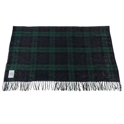 WTAPS ダブルタップス ストール 222BXDT-AC01 WRAP 02 / SCARF / COTTON チェック ストール グリーン系【中古】