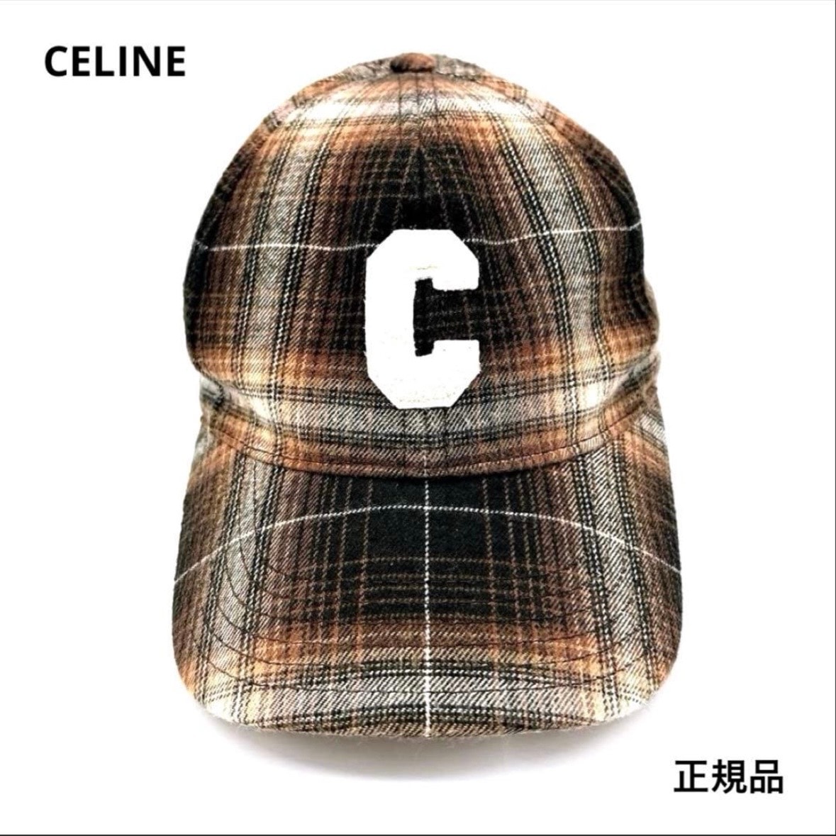 B (目立った傷や汚れなし)】【美品】CELINE セリーヌ チェック Cパッチ