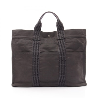エルメス HERMES エールラインMM トートバッグ バッグ キャンバス ナイロンキャンバス メンズ レディース グレー系 【中古】