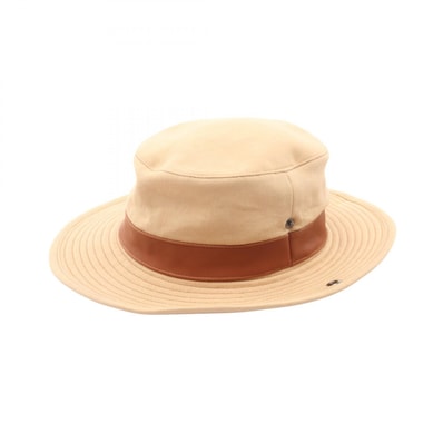 エルメス HERMES ハット 帽子 ファブリック レザー ベージュ レディース ベージュ系 【中古】