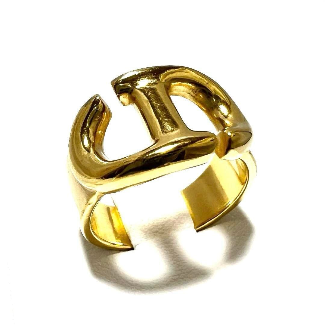 【13-14号】ディオール レディース CD NAVY リング 指輪 DIOR