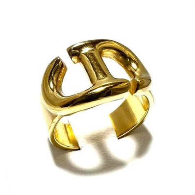 【13-14号】ディオール レディース CD NAVY リング 指輪 DIOR