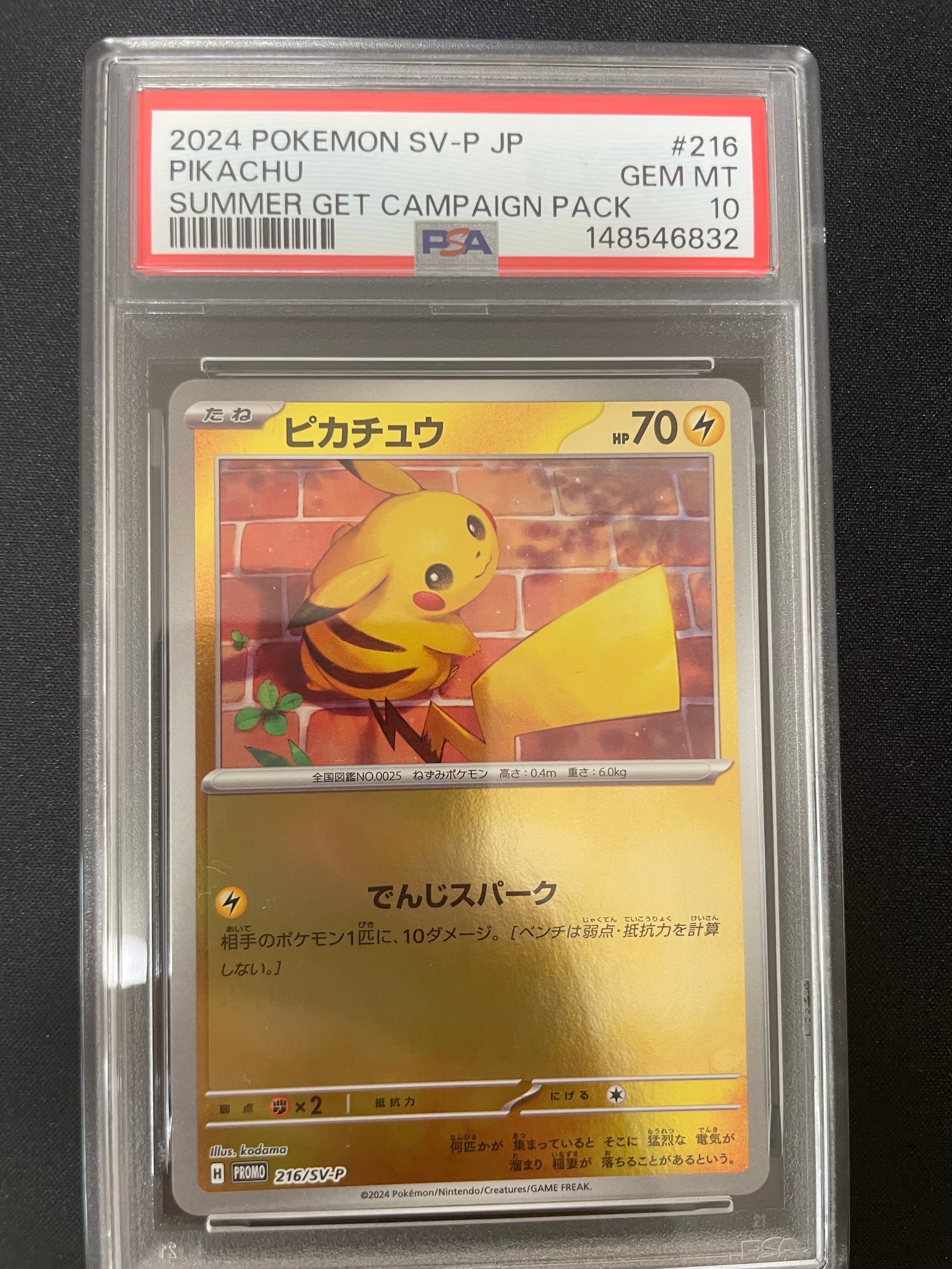 PSA10】ピカチュウ P [SV-P 216](プロモカードパック「ポケカの夏が