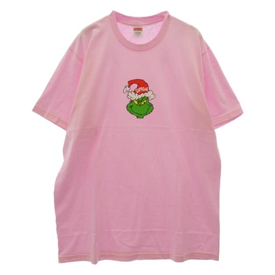 Supreme シュプリーム Tシャツ 24AW Grinch Tee グリンチ Tシャツ フロントプリント 半袖 カットソー ピンク系 L【新古品】【未使用】【中古】