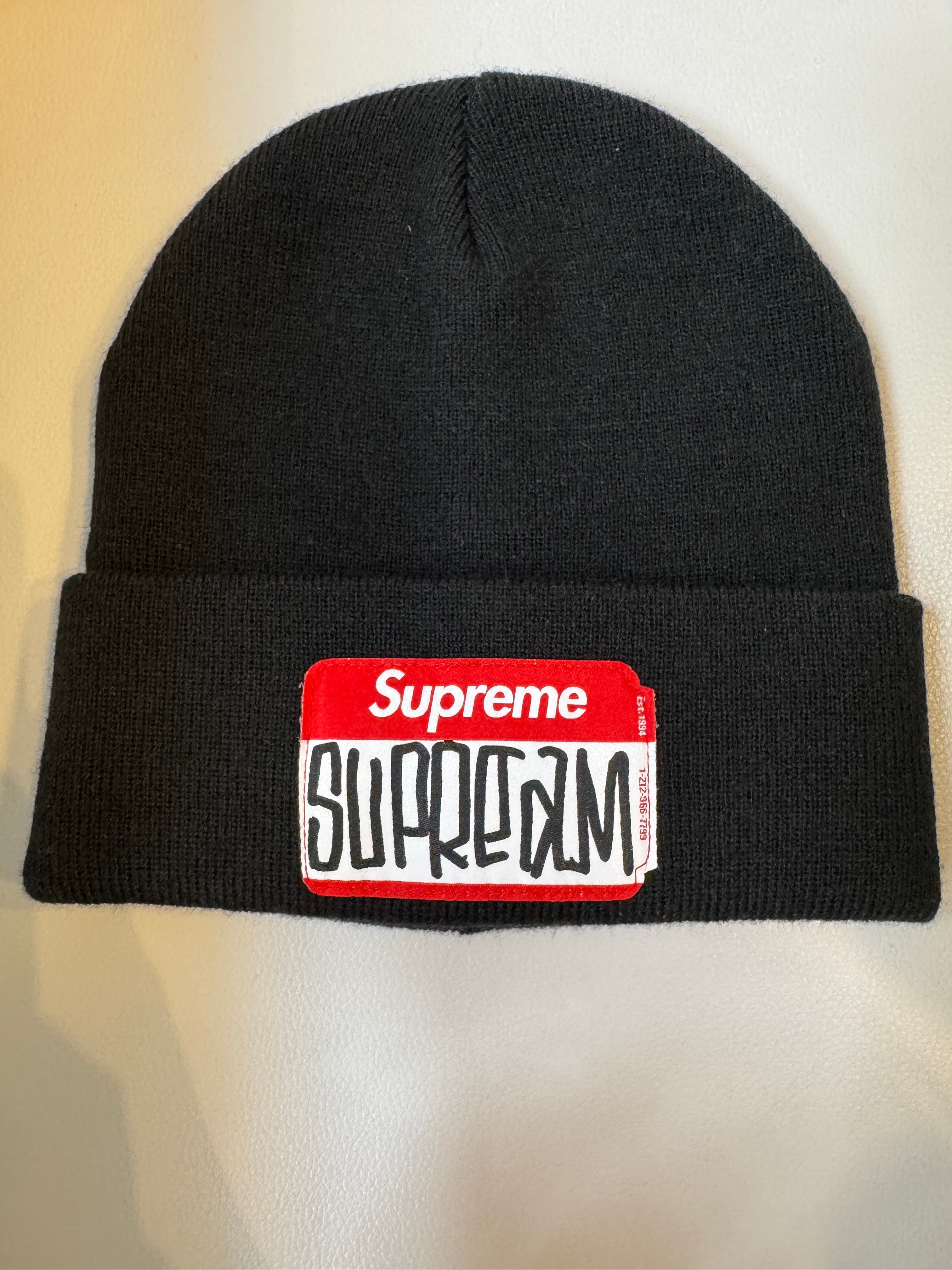 Supreme Gonz Nametag Beanie "Black"