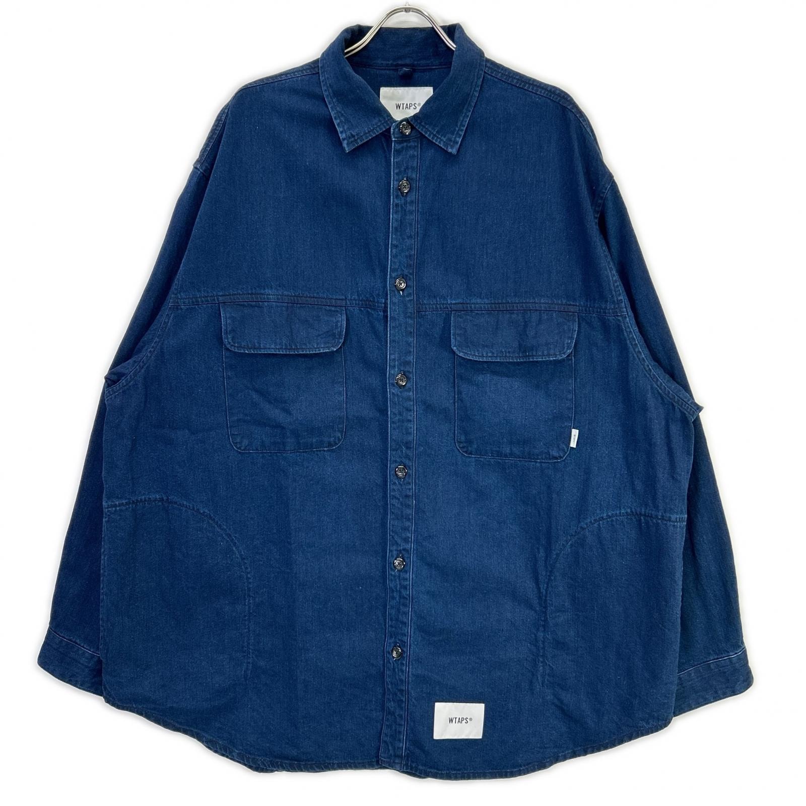 ダブルタップス 23SS 231WVDT-SHM01 インディゴ WCPO LS COTTON.DENIM デニムシャツ X04
