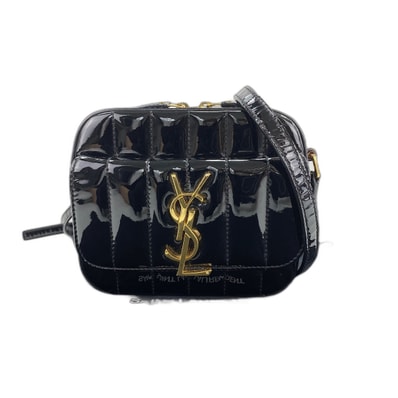 イヴ・サンローラン YSL エナメル ヴィッキー ショルダーバッグ【中古】