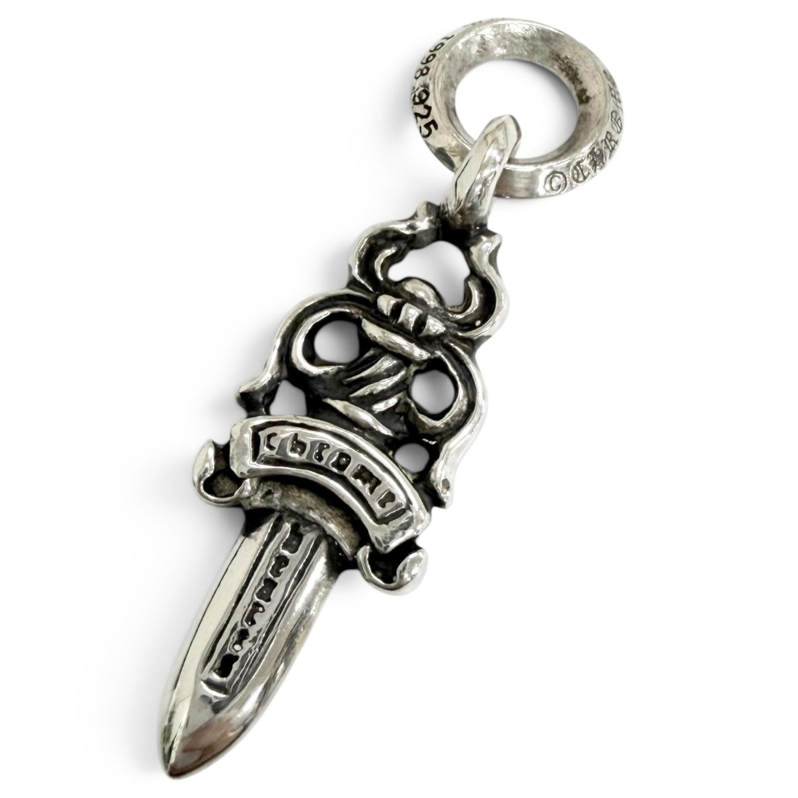 美品 クロムハーツ ペンダントトップ 5 DAGGER ダガー シルバー