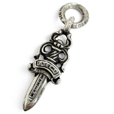 美品 クロムハーツ ペンダントトップ 5 DAGGER ダガー シルバー